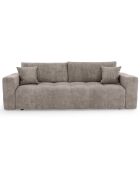 Canapé convertible express 160cm Rafael Velours taupe - 225x102x85 cm