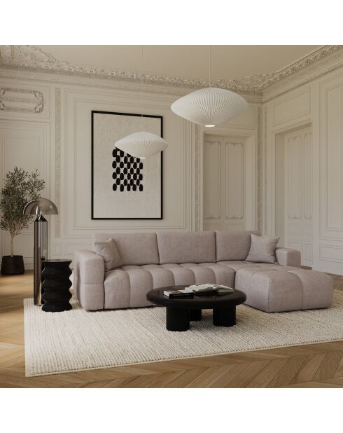 Sofa, umwandelbar, rechtwinklige Express Dunlopillo Matratze, 140 cm, Rafael, Taupe, Webstoff, 286 x 165 x 80 cm