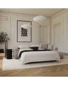 Canapé angle droit convertible express matelas Dunlopillo 140cm Rafael Velours taupe - 286x165x80 cm