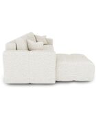 Canapé angle gauche convertible express matelas Dunlopillo 140cm Rafael Tissu bouclette crème - 286x165x80 cm