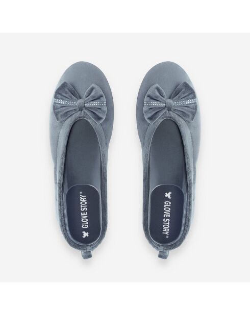 Ballerines en velours Édrick grises