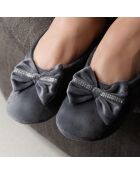Ballerines en velours Édrick grises