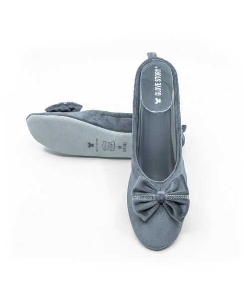 Ballerines en velours Édrick grises
