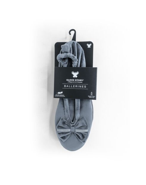 Ballerines en velours Édrick grises