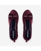 Ballerines en velours Maud bordeaux