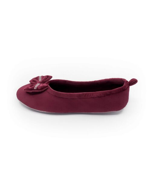 Ballerines en velours Maud bordeaux