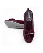 Ballerines en velours Maud bordeaux