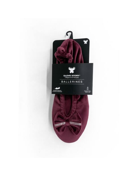 Ballerines en velours Maud bordeaux