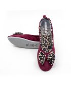 Ballerine da interno in velluto - CF0148-Bordeaux-Animal