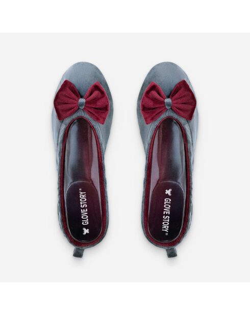 Bailarinas de interior de terciopelo-CF0148-gris-burdeos