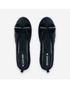 Ballerines d'intérieur en velours-CF0149-noir