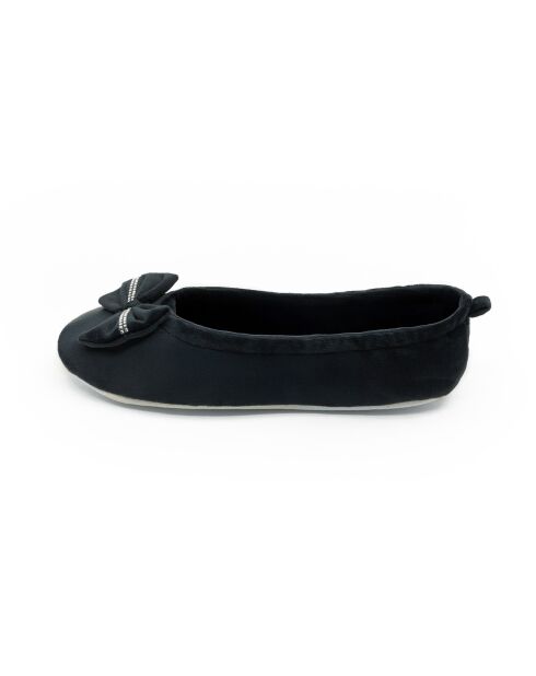Ballerines d'intérieur en velours-CF0149-noir