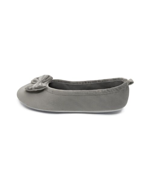 Ballerines d'intérieur en velours-CF0149-taupe