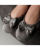 Ballerines d'intérieur en velours-CF0149-taupe