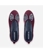 Bailarinas de interior de terciopelo-CF0148-Bordeaux-Gris