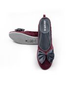 Bailarinas de interior de terciopelo-CF0148-Bordeaux-Gris