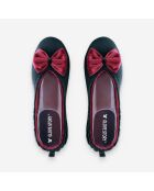 Ballerines d'intérieur en velours-CF0148-noir-bordeaux