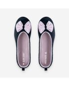 Ballerines d'intérieur en velours-CF0148-noir-rose
