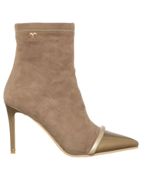 Boots Josepha beiges - Talon 9 cm