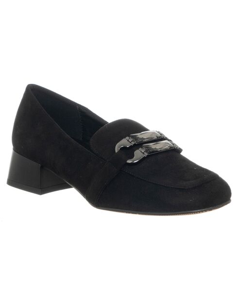 Mocassins Kimmy noirs - Talon 6 cm