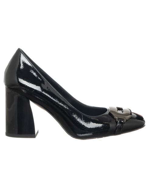 Mocassins Anne-Lise noirs - Talon 9 cm