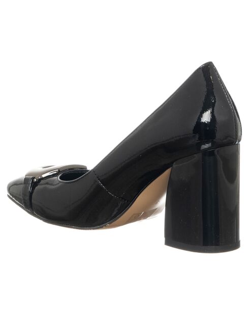Mocassins Anne-Lise noirs - Talon 9 cm