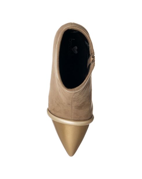 Boots Josepha beiges - Talon 9 cm