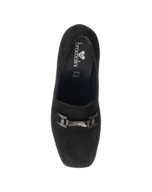 Mocassins Rosie noirs - Talon 9 cm