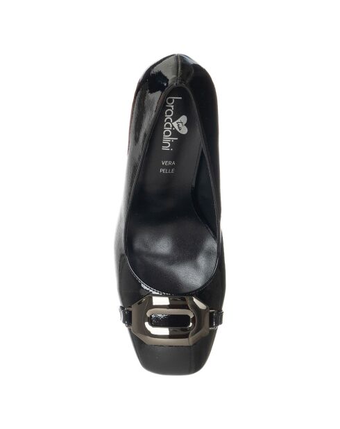 Mocassins Anne-Lise noirs - Talon 9 cm