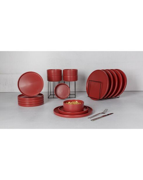 Service de Table Tower framboise - 18 pièces