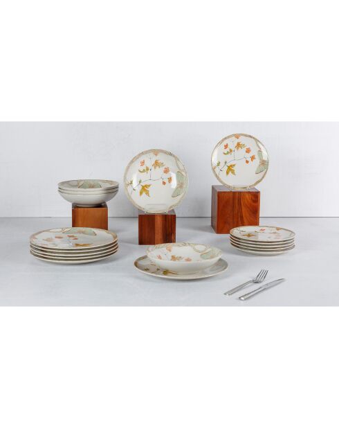 Service de table Farfalla multicolore -  18 pièces