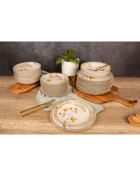 Service de table Farfalla naturel - 36 pièces