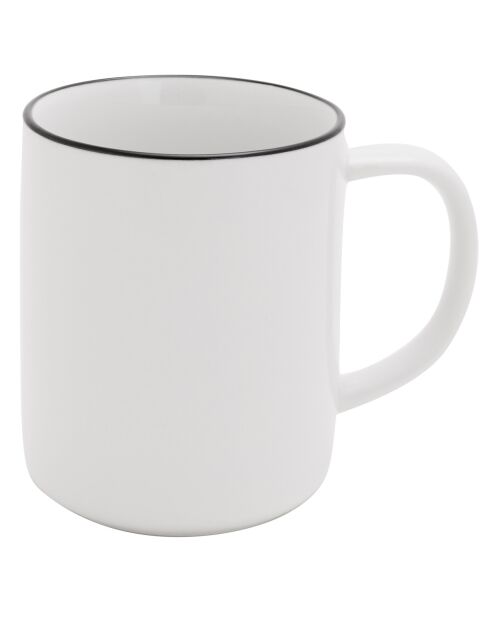 6 Mugs en Porcelaine Renee blanc/noir