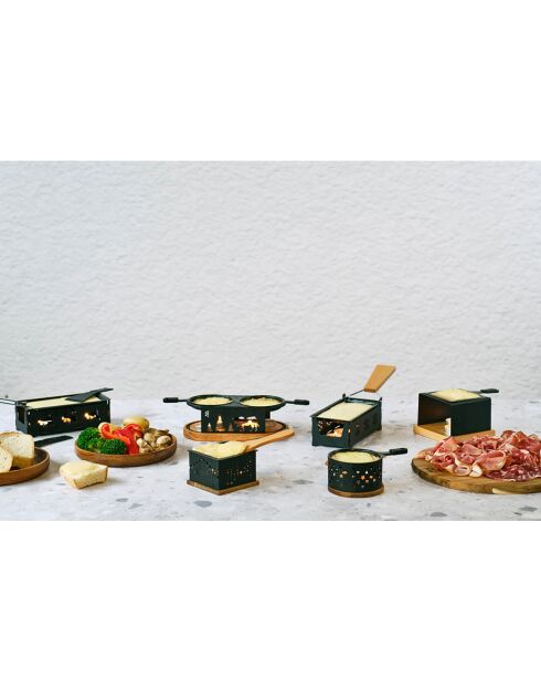 Raclette Aspen Rectangle noire - 2 Personnes