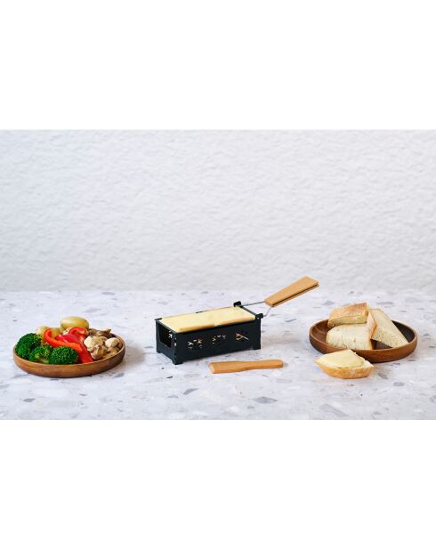 Raclette Aspen Rectangle noire - 2 Personnes