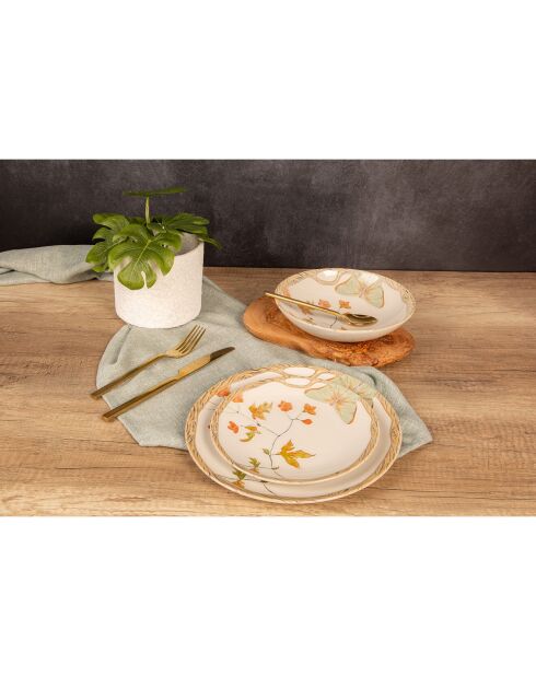 Service de table Farfalla multicolore - 24 pièces