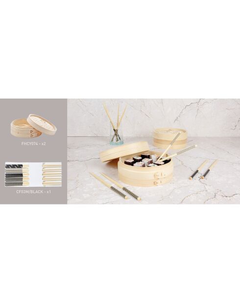 Set cuisine Vapeur naturel - 7 pièces