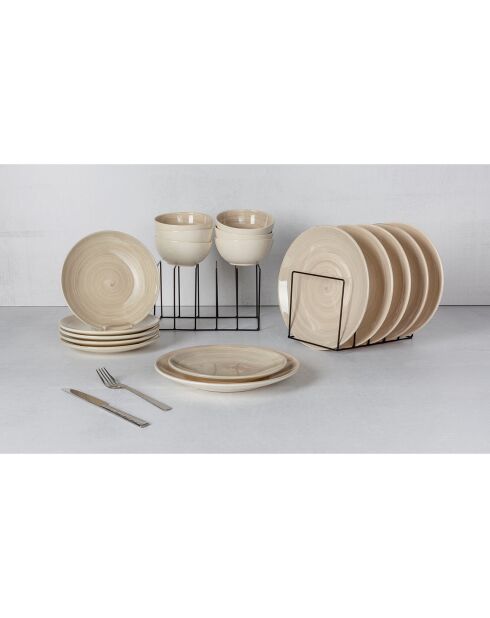 Service de Table Turbolino brun - 18 pièces