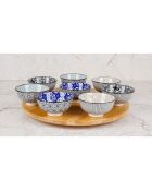 Service Apéritif Terramo multicolore -  9 pièces