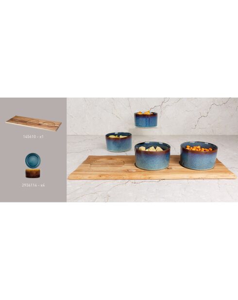 Set Apéritif Quintana naturel - 5 pièces