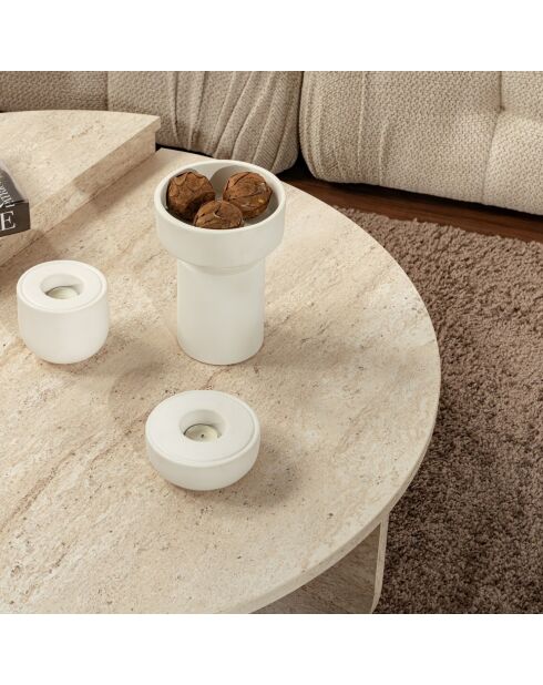 Table basse Orion travertin - 90x30x60 cm