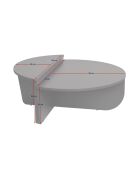 Table basse Orion travertin - 90x30x60 cm