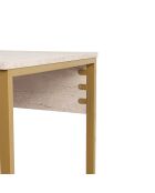 Bureau Twin travertin/doré - 240x74x60 cm