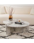 Table basse Orion marbre freesia - 90x30x60 cm
