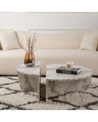 Table basse Orion marbre freesia - 90x30x60 cm