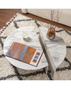 Table basse Orion marbre freesia - 90x30x60 cm