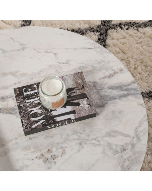 Table basse Orion marbre freesia - 90x30x60 cm
