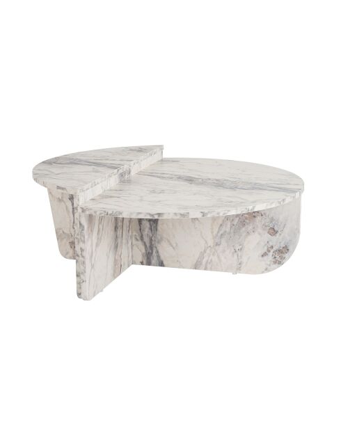 Duo de tables basses Orion marbre freesia - 90x30x60 cm