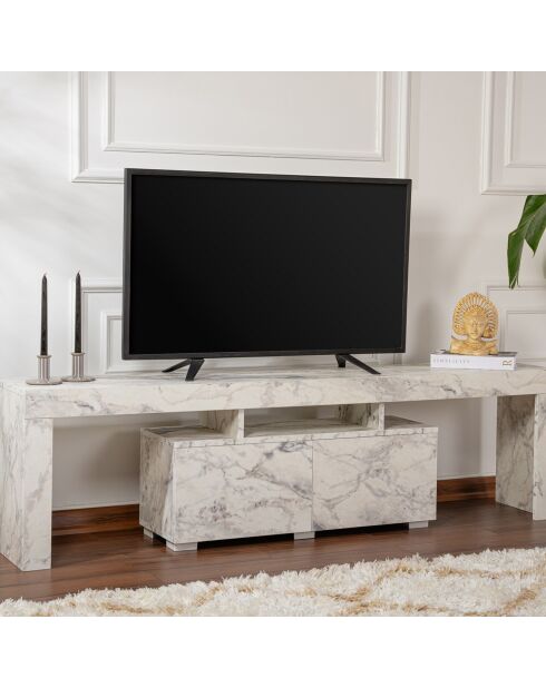 Meuble TV Enclave marbre freesia - 180x50x31.3 cm