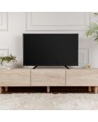 Meuble TV Alvin travertin - 180x42x31.4 cm